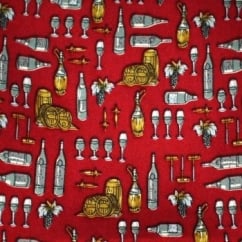 Wine Themed Red Novelty Pocket Square Handkerchief