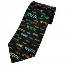 WWW. Internet Computer Themed Men's Novelty Tie