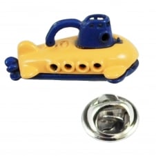 Yellow & Blue Submarine Lapel Pin Badge