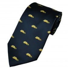 Yellow Cars on Navy Blue Men's Novelty Tie