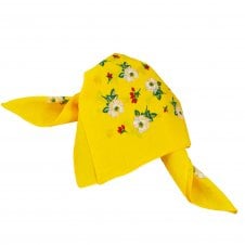 Yellow Flower Pattern Bandana Neckerchief