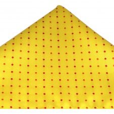 Yellow, Orange & Red Polka Dot Pocket Square Handkerchief