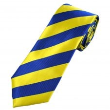 Yellow & Royal Blue Striped Men's Tie