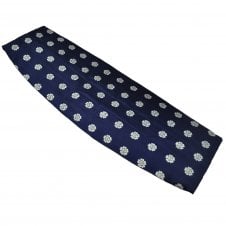 Yorkshire Rose Navy Blue Luxury Silk Cummerbund