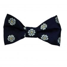 Yorkshire Rose Navy Blue Silk Boys Bow Tie