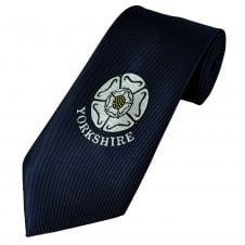 Yorkshire, White Rose of York Navy Blue Men's Novelty Tie