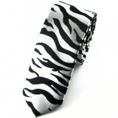 Zebra Skinny Tie